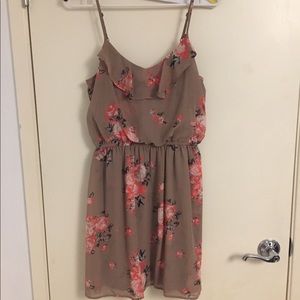 GUESS? Printed tank dress with ruffle